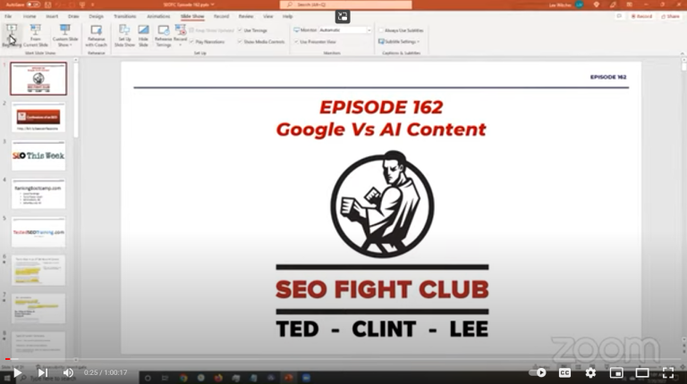 SEO Fight Club – EPISODE 162 – Google vs. AI Content