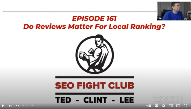 SEO Fight Club – Episode 161 – Do Review Affect Local SEO