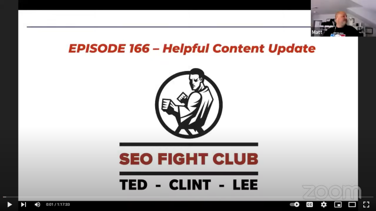 SEO Fight Club – Episode 166 – Helpful Content Update