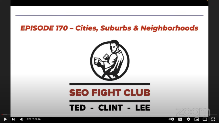 SEO Fight Club – Episode 170 – Cities, Suburbs & Neighborhoods